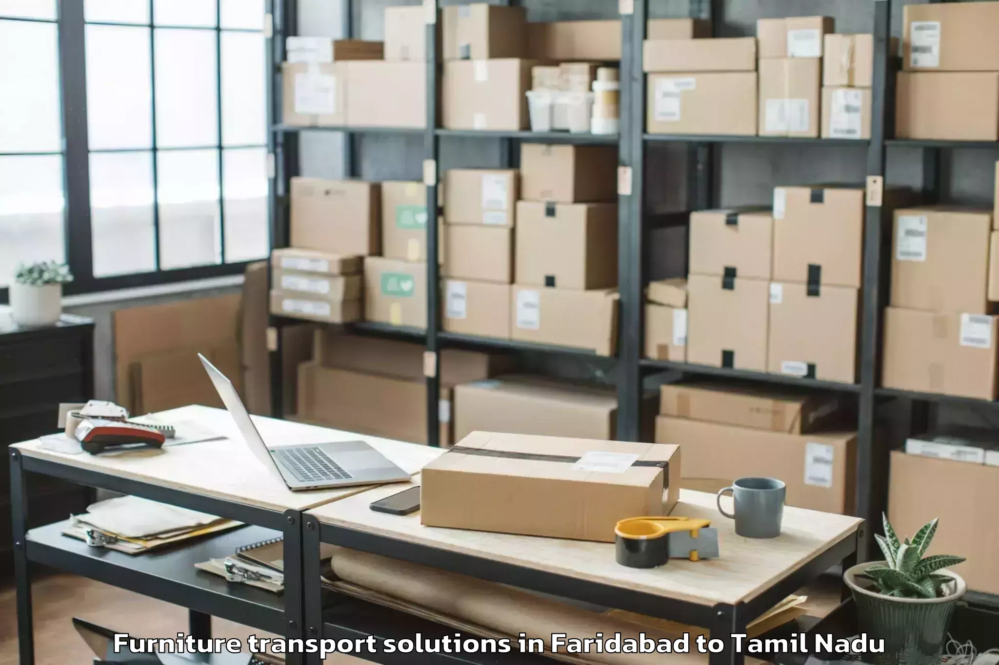 Book Faridabad to Ennore Furniture Transport Solutions